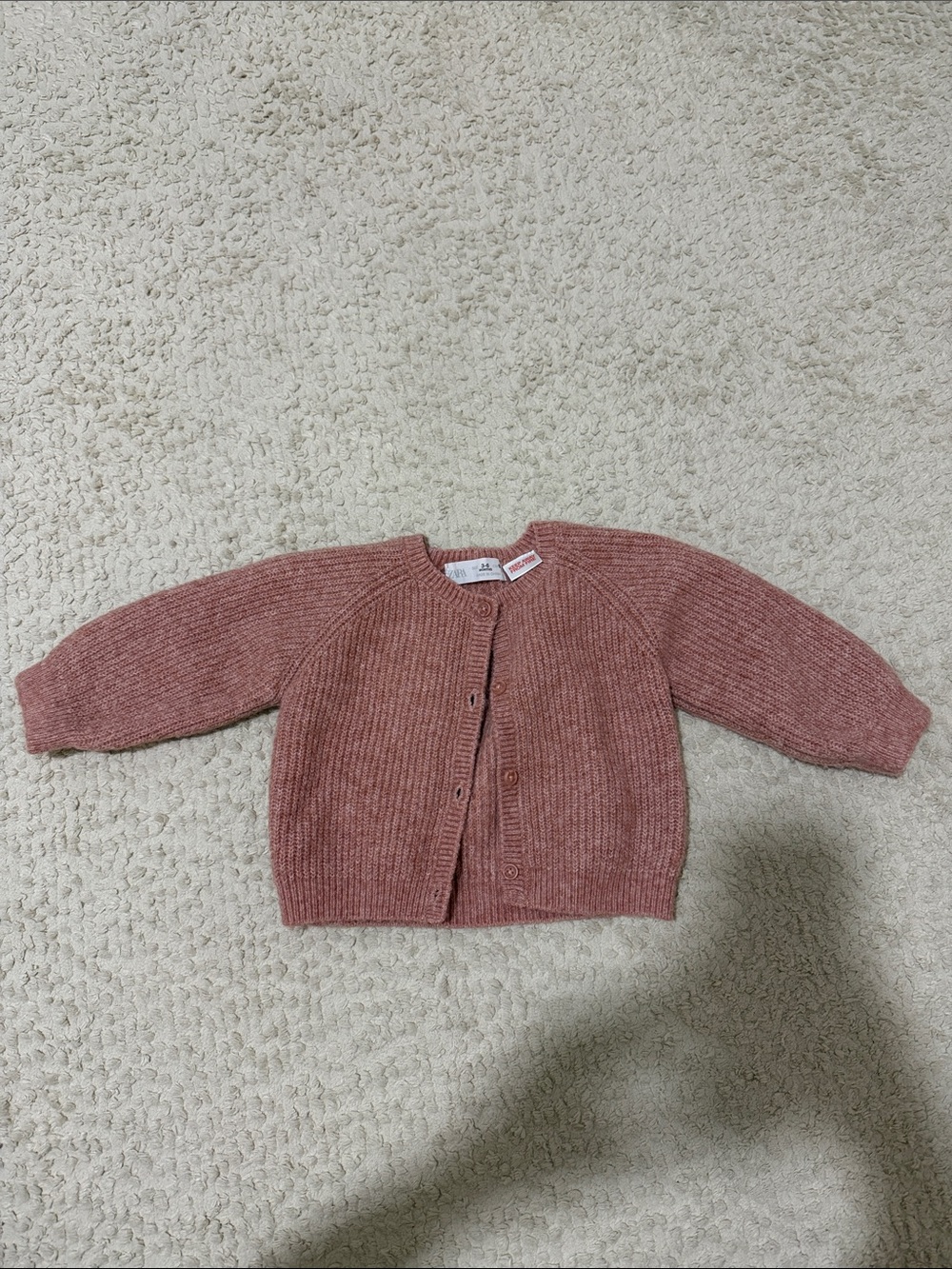 ZARA 3-6m pink cardigan